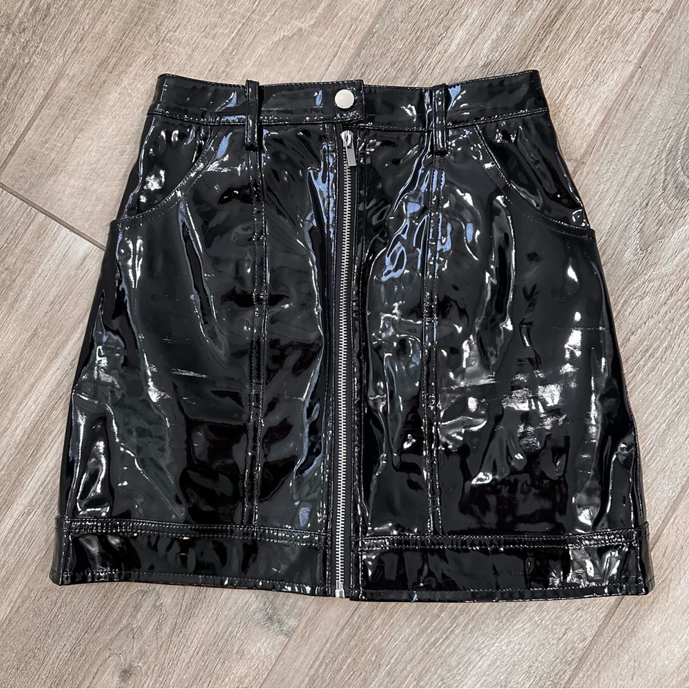 Mistress Rocks Black Vynl Skirt